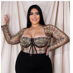 Mesh Snake Skin Corset